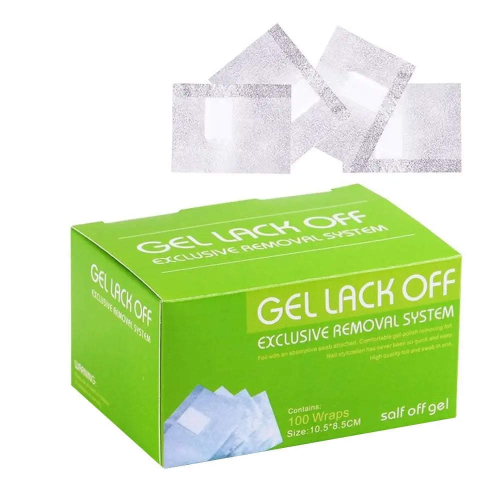 Boîte de 100 Feuilles d’Aluminium avec Coton – Prédécoupées pour Dépose Gel & Vernis UV OCIBEL