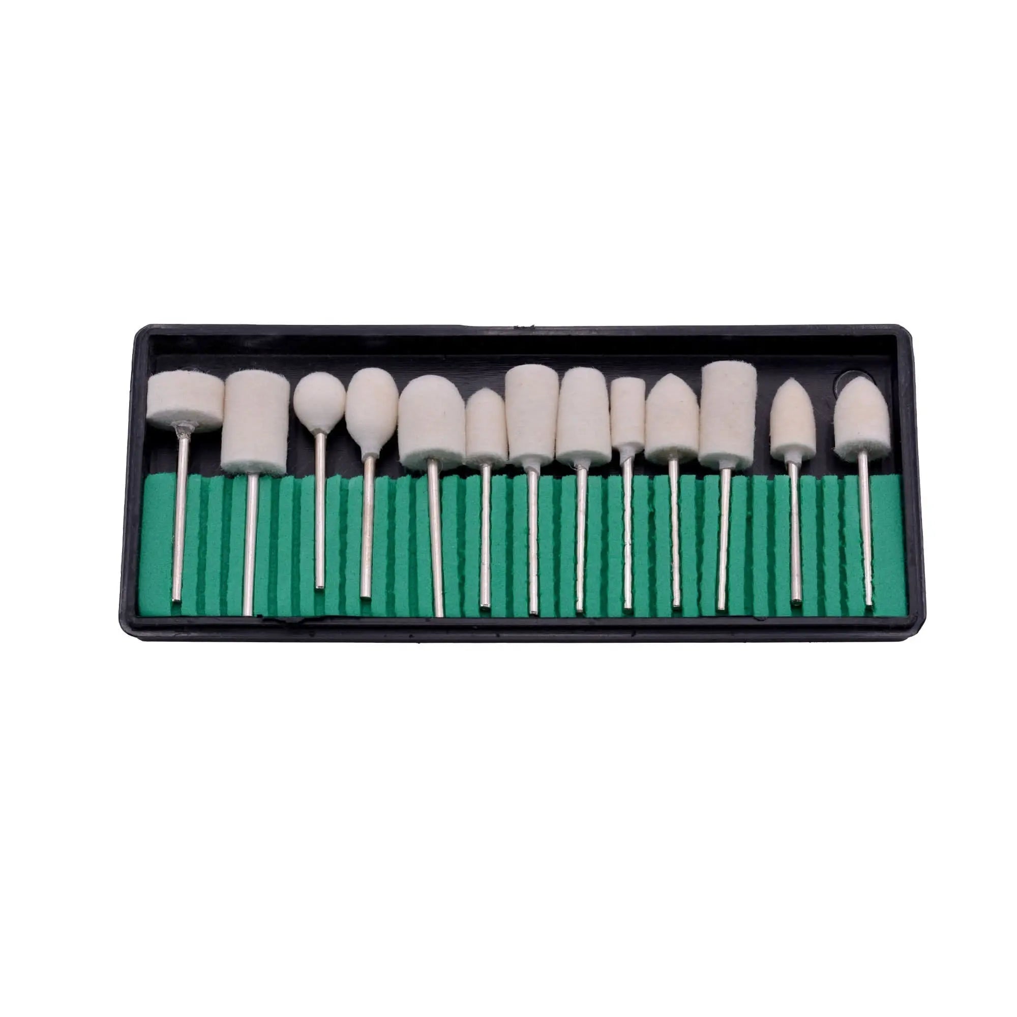 Coffret 13 Embouts de ponceuses Feutre de Laine pour Polissage OCIBEL