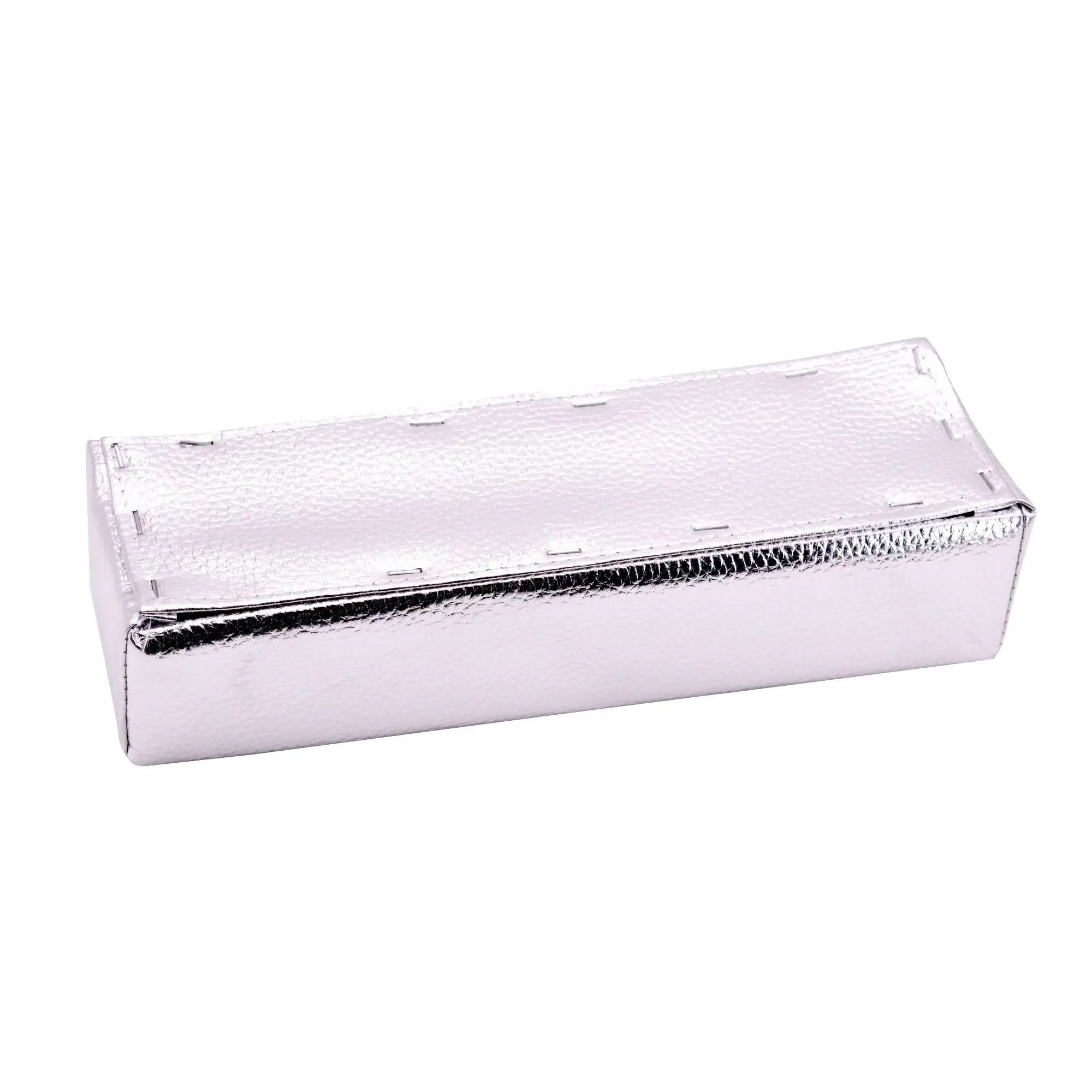 Coussin Repose Main Rectangulaire en Simili Cuir Argent OCIBEL
