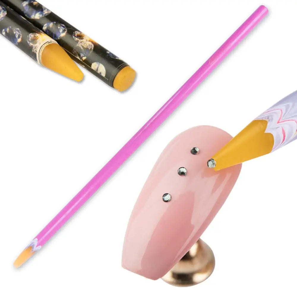Crayon à cire de 22cm pour appliquer les décorations Nail Art (Strass et décoration) OCIBEL