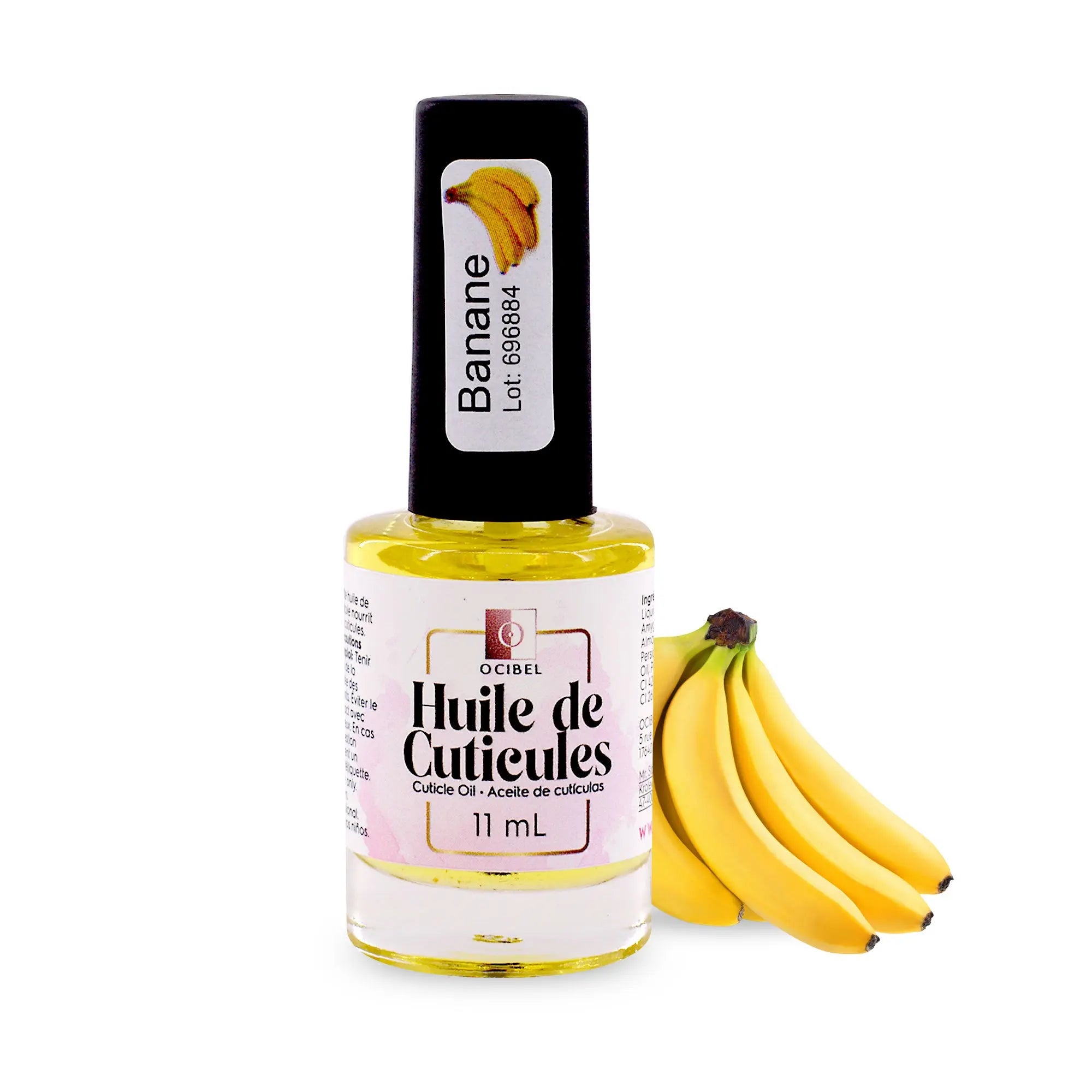 Huile cuticules Banane 11ml – Soin ongles parfumé OCIBEL