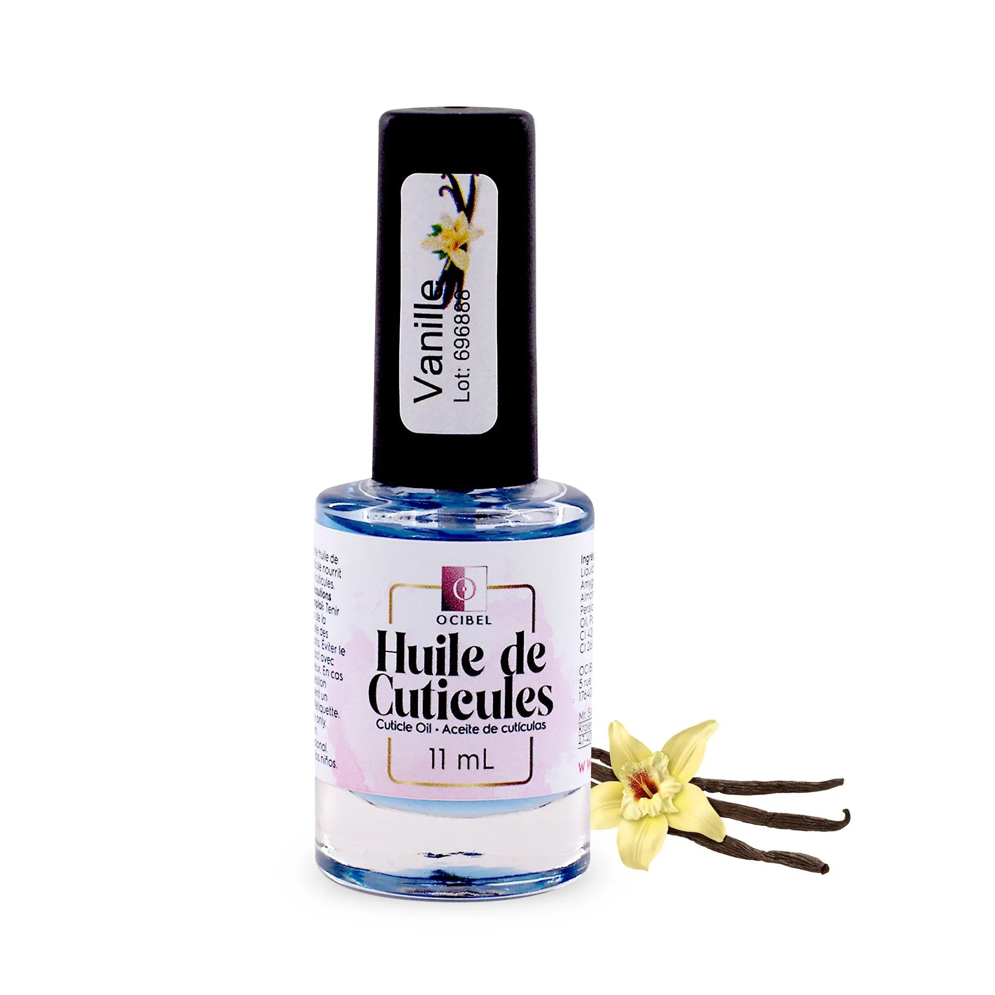 Huile cuticules Vanille 11ml – Soin ongles parfumé OCIBEL