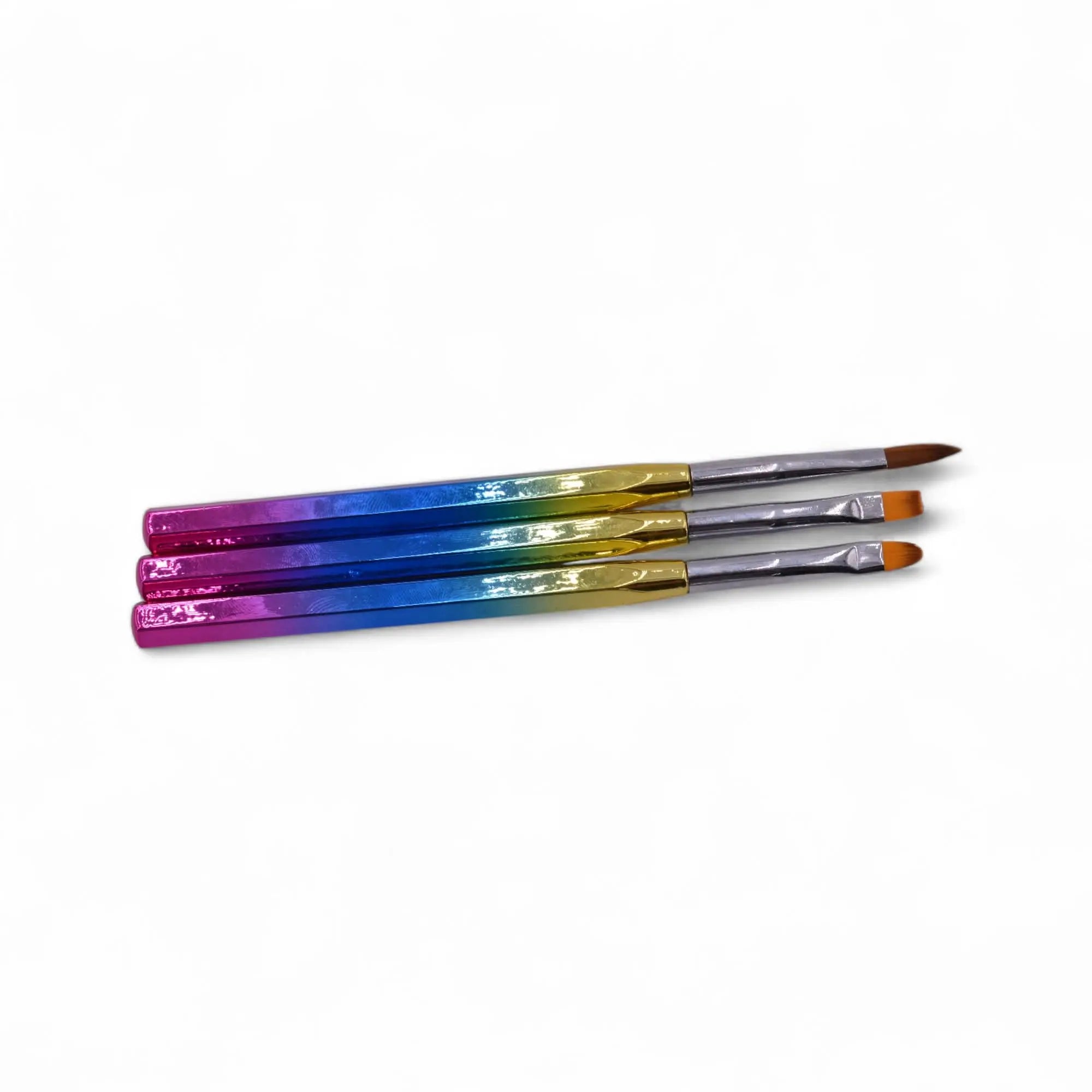 Lot 3 Pinceaux Arrondi, Carré et Acrylique – Manche Plastique Licorne OCIBEL