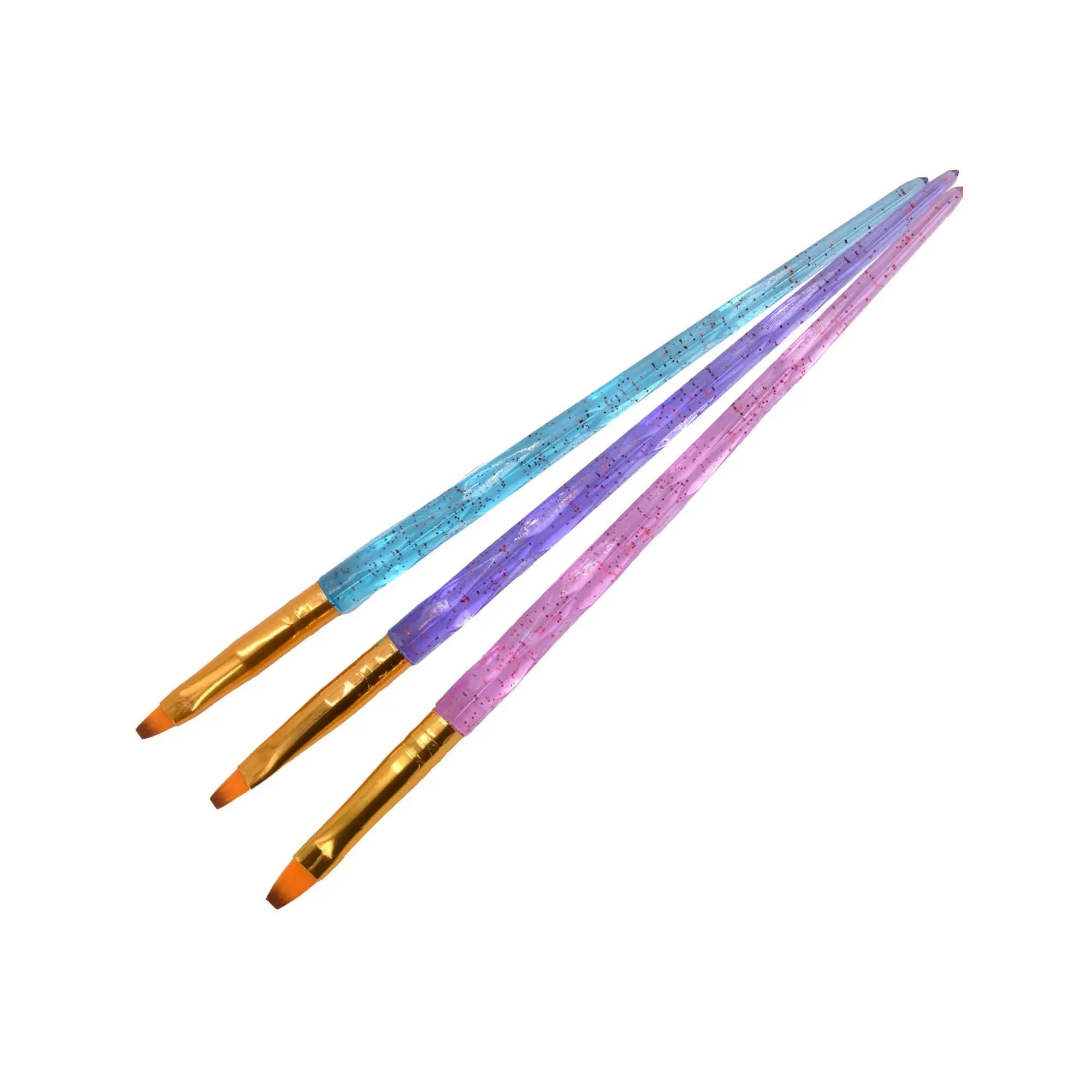 Lot 3 Pinceaux Gel Droit - Manche Plastique OCIBEL