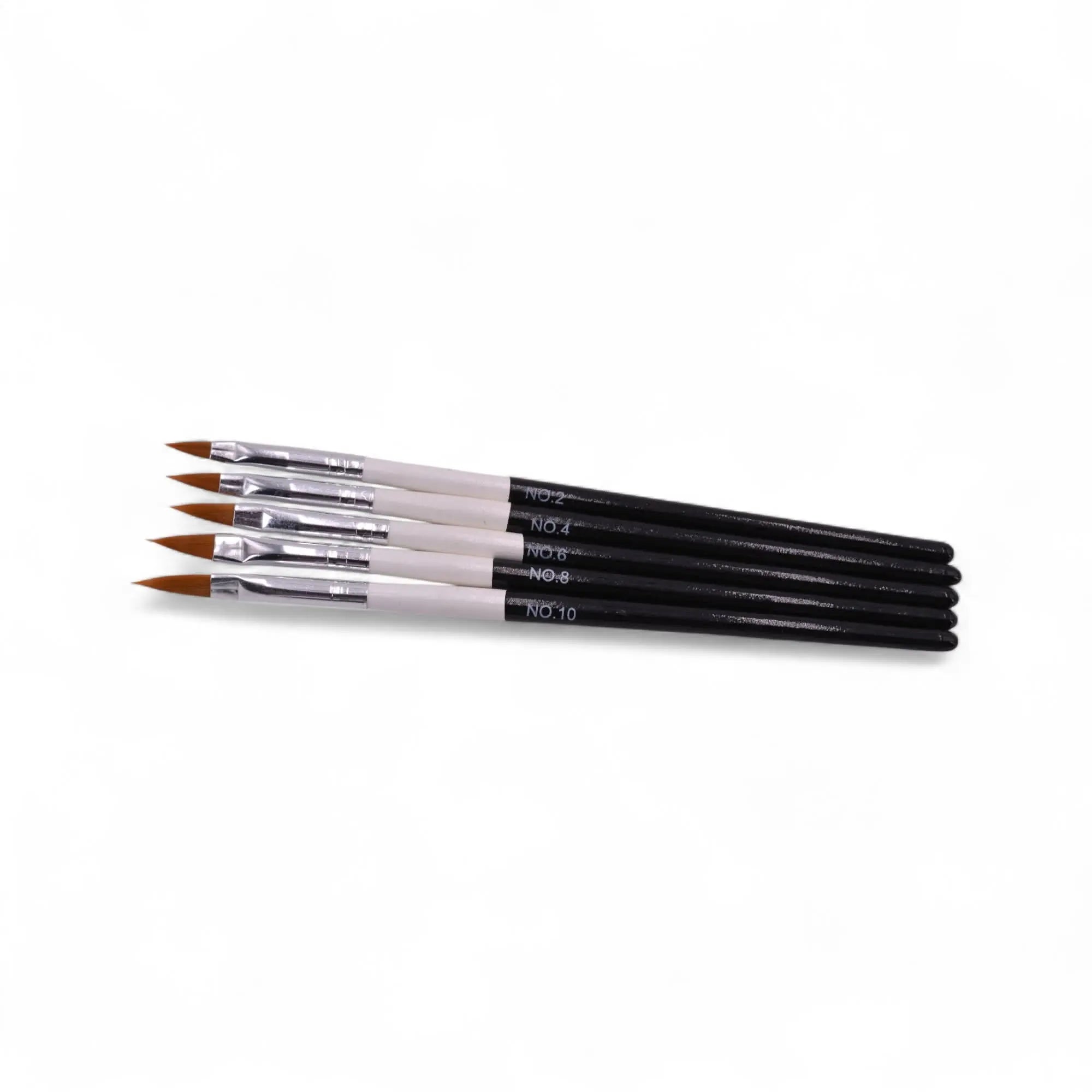 Lot 5 Pinceaux Acryliques Taille 2, 4, 6, 8, 10 – Manche Bois OCIBEL