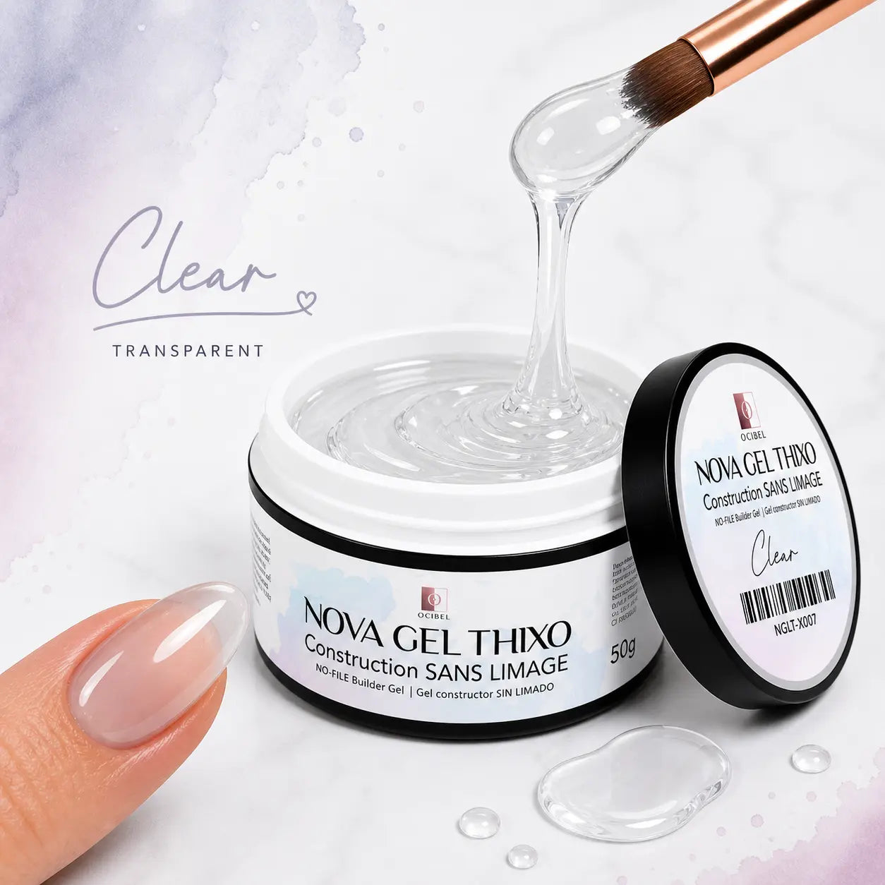 Gel de Construction Sans Limage NOVA GEL THIXO 50g – Clear