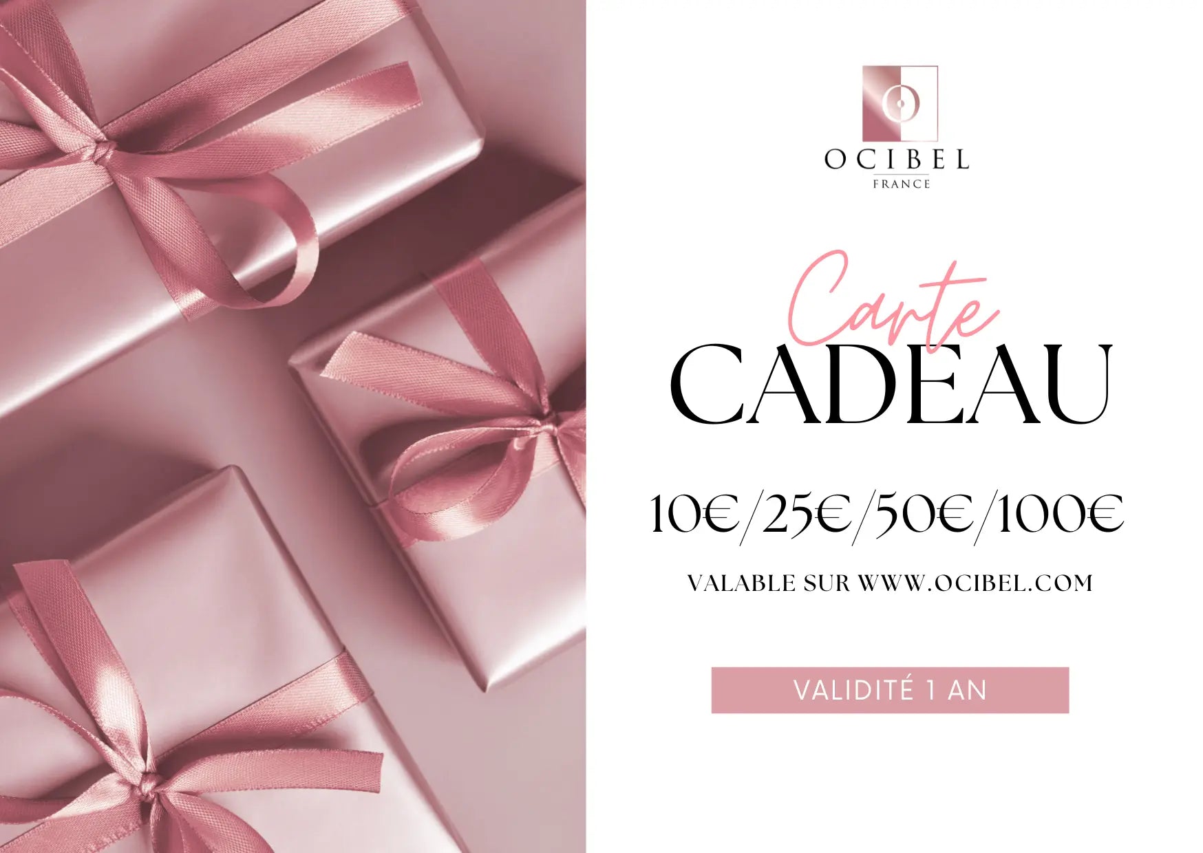 Ocibel Carte Cadeau (envoi instantané par e-mail) OCIBEL