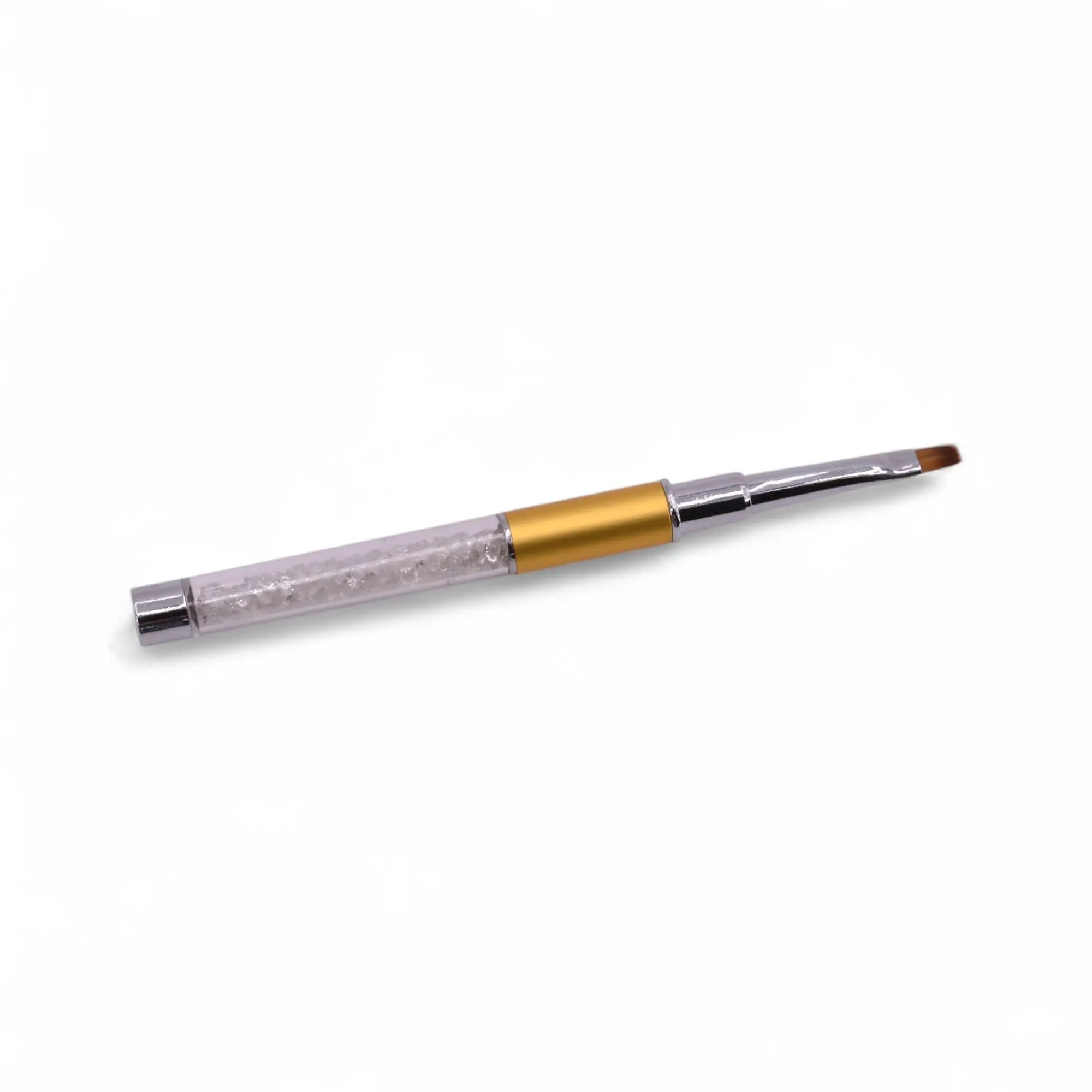 Pinceau Taille 4 Gel Carré – Manche Métal et Cristaux OCIBEL