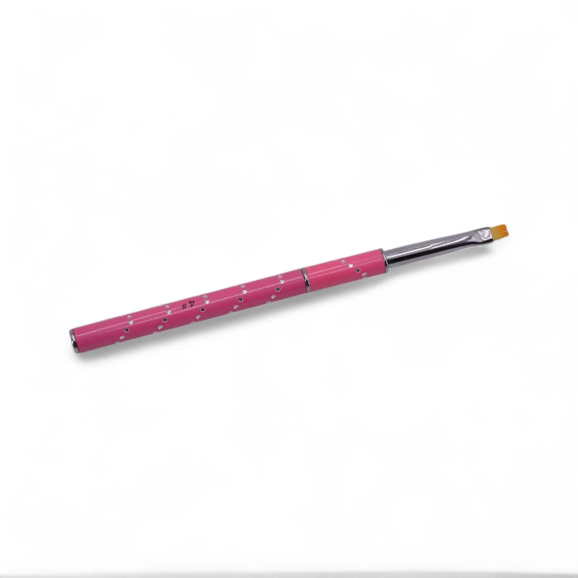 Pinceau Taille 4 Gel Carré – Manche Métal et Strass OCIBEL