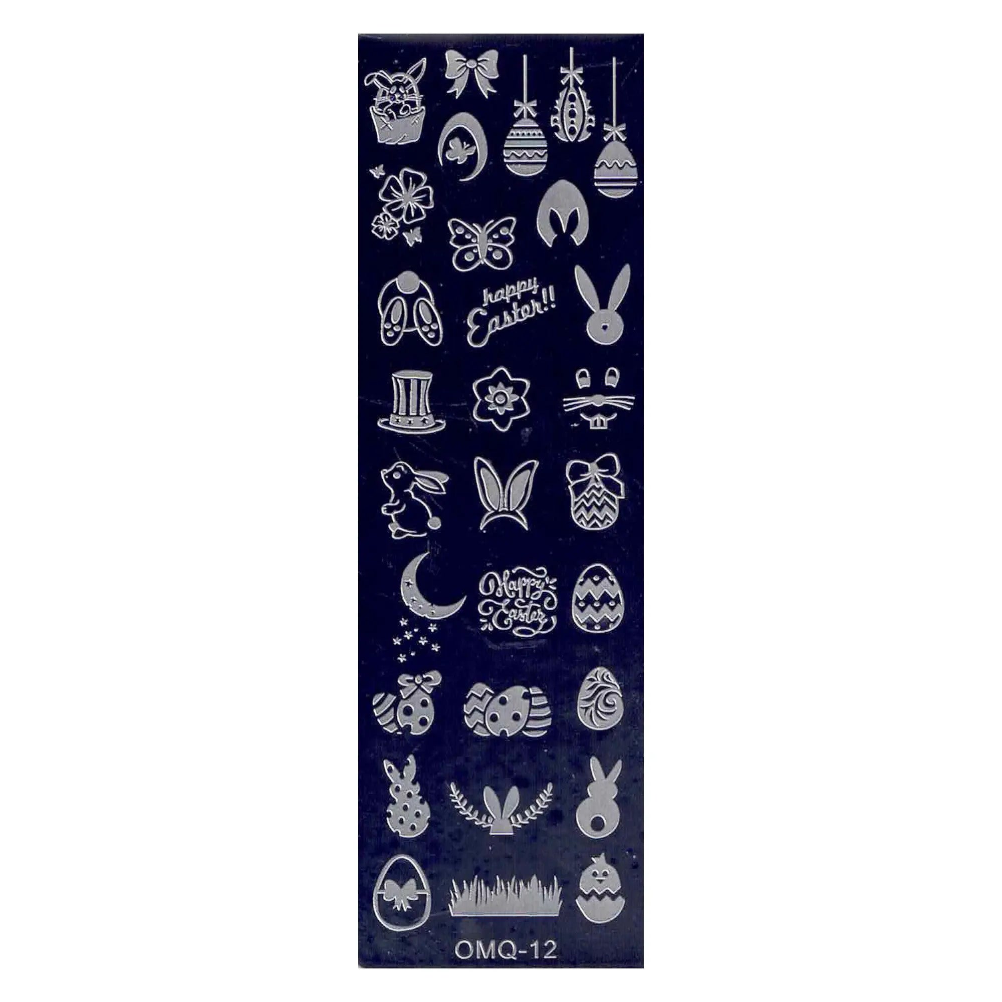 Plaque de Stamping pour Ongles Thème : Pâques OCIBEL