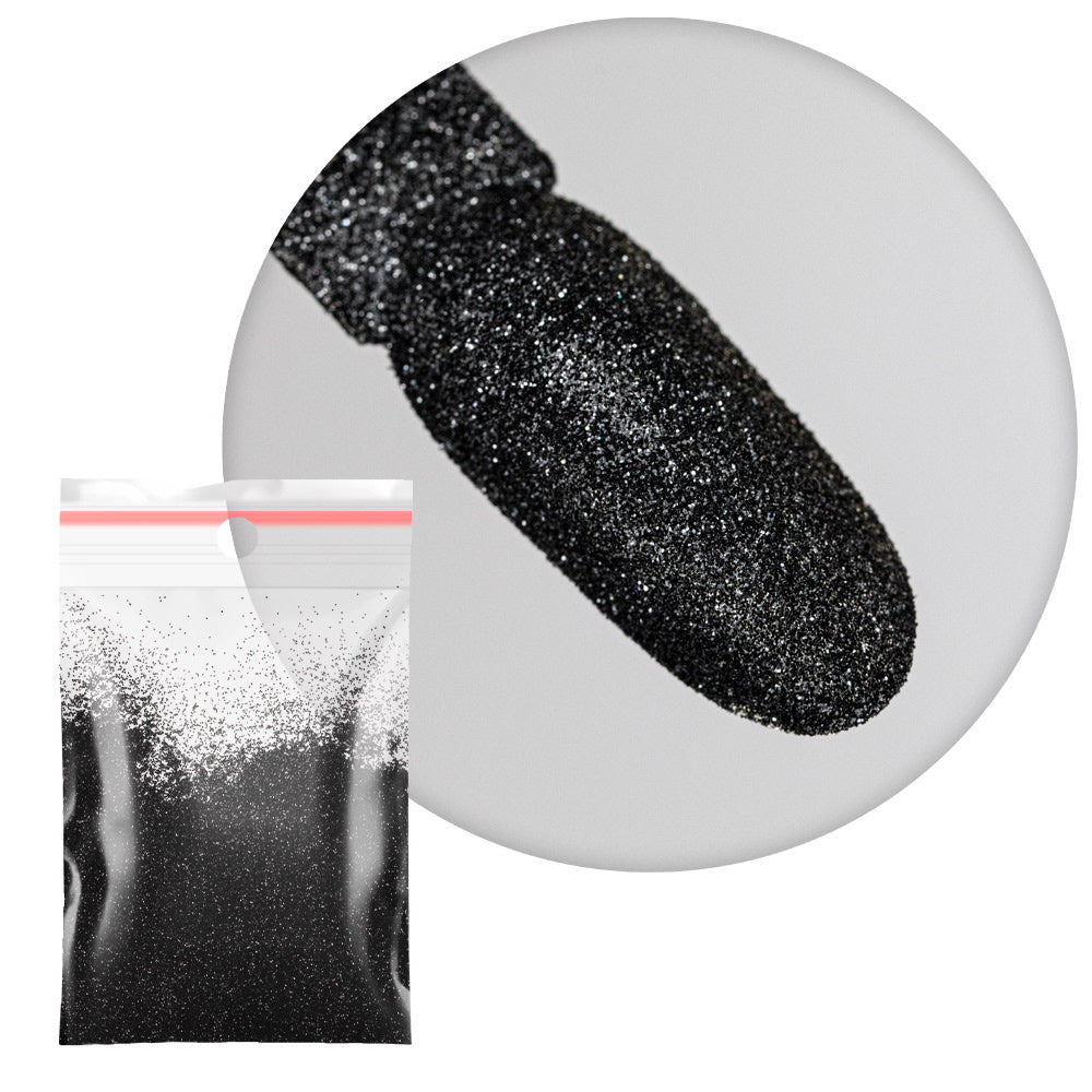Poudre Nail Art Shimmer Effect – Effet Brillant & Métallisé Noir – 5 g OCIBEL