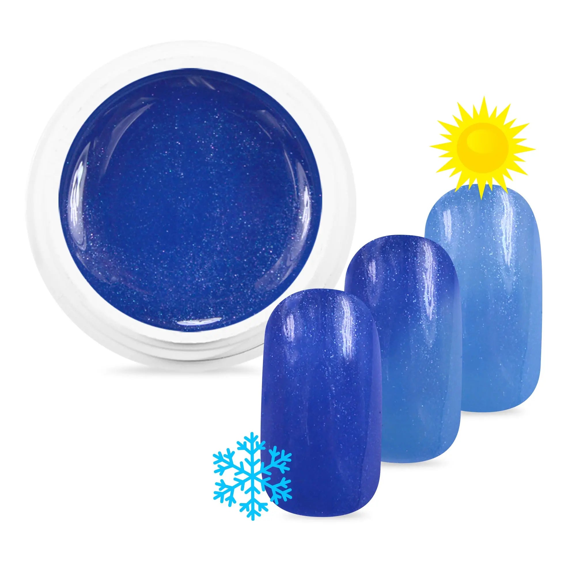 Gel Color Pro 5ml 2569 - Thermo Métallisé Bleu Foncé / Bleu Clair OCIBEL