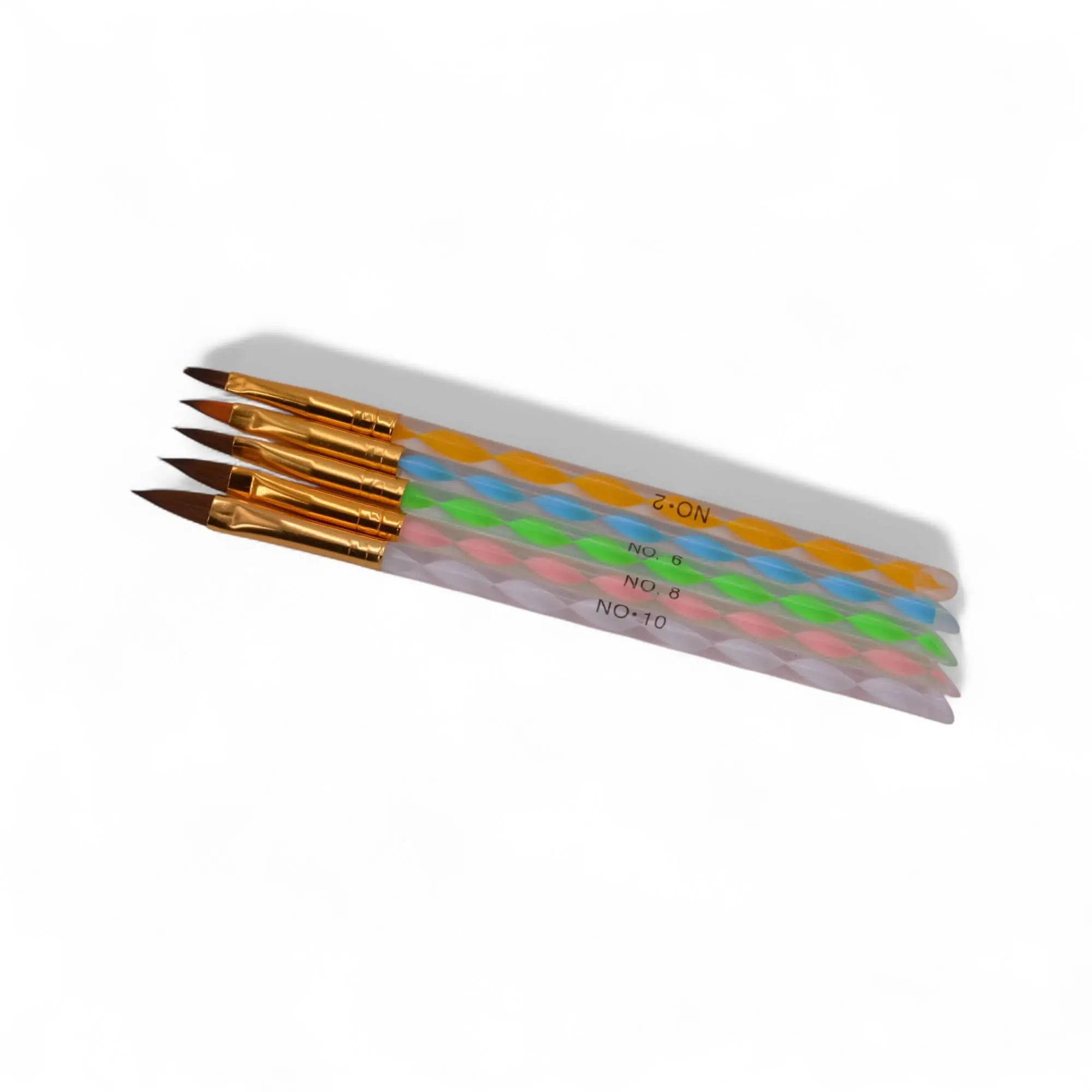 Lot 5 Pinceaux Acryliques Taille 2, 4, 6, 8, 10 – Manche Plastique OCIBEL