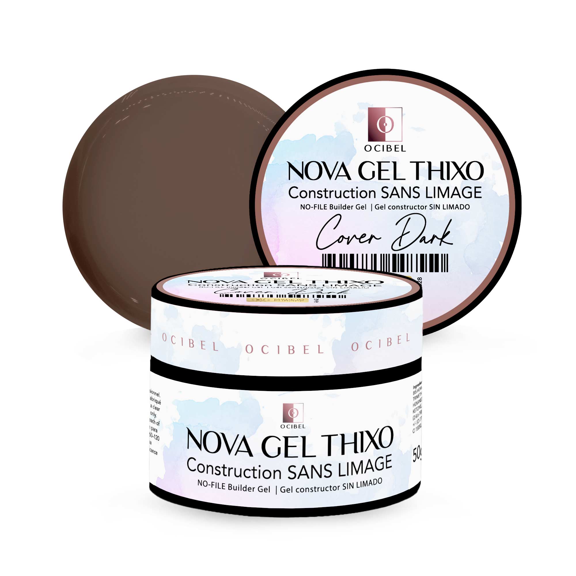 Nova - Gel de Construction THIXO SANS LIMAGE 50g - Cover Dark OCIBEL