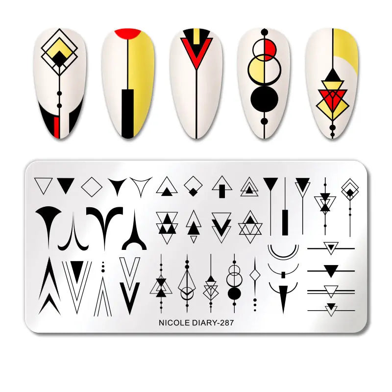 Plaque de Stamping pour Ongles Thème : Motif OCIBEL
